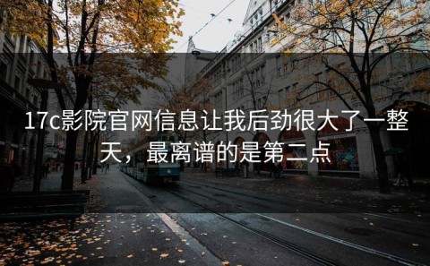 17c影院官网信息让我后劲很大了一整天，最离谱的是第二点