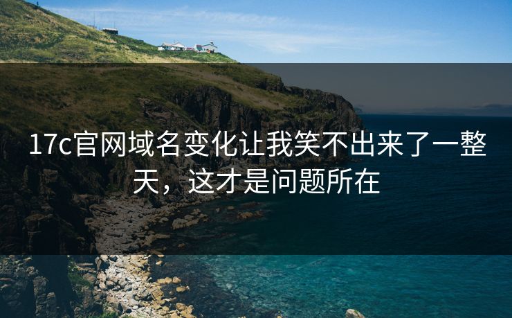 17c官网域名变化让我笑不出来了一整天，这才是问题所在